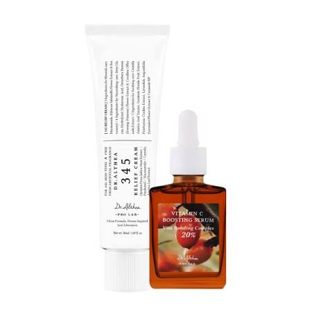 Dr. Althea 345 Relief Cream with Vitamin C Boosting Serum, as shown in the supplied photo